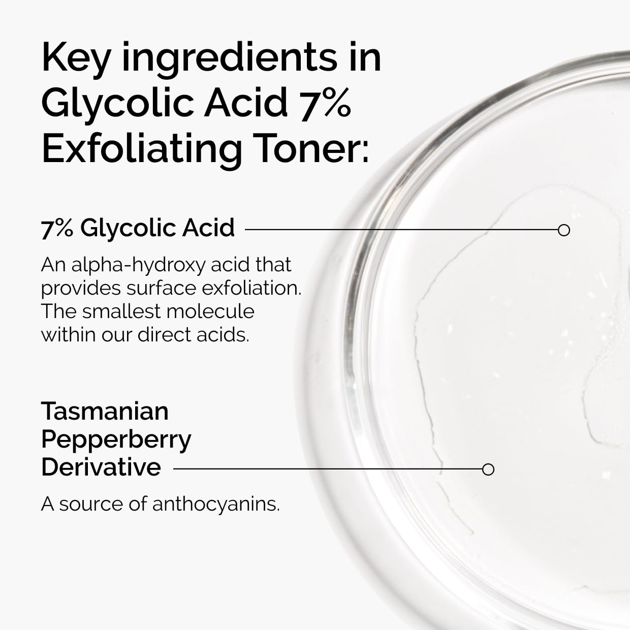 The Ordinary Glycolic Acid 7% Exfoliating Toner, Brightening and Smoothing Daily Toner for More Even-Looking Skin Tone, 100ml