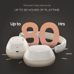 Noise Airwave Max 5 Wireless Over-Ear Headphones with Adaptive Hybrid ANC (up to 50dB), HFA Tech, 80H Playtime, Dual Pairing(Calm Beige)