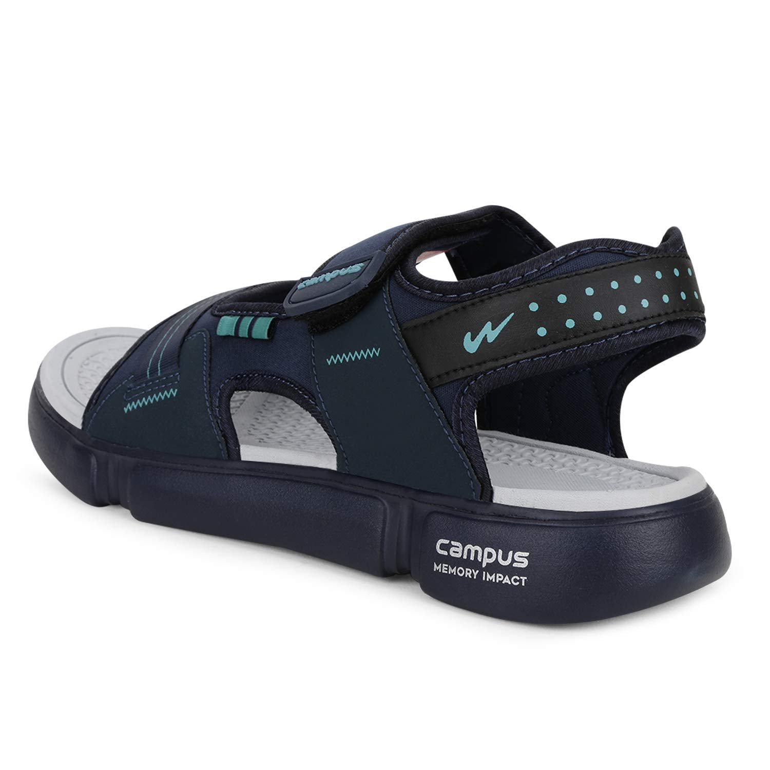 Campus Men's SD-057 Navy/BLK/T.BLU Sports Sandals - 7UK 3K-SD-057A