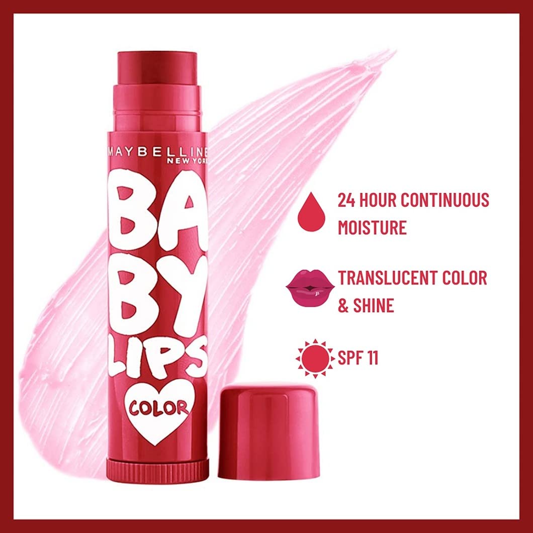 Maybelline New York Lip Balm, With SPF, Moisturises and Protects from the Sun, Pink Lolita & Baby Lips Cherry Kiss, Baby Lips, Berry Crush, 4g - Beauty from Maybelline - Shop in Sri Lanka at Arcade.lk