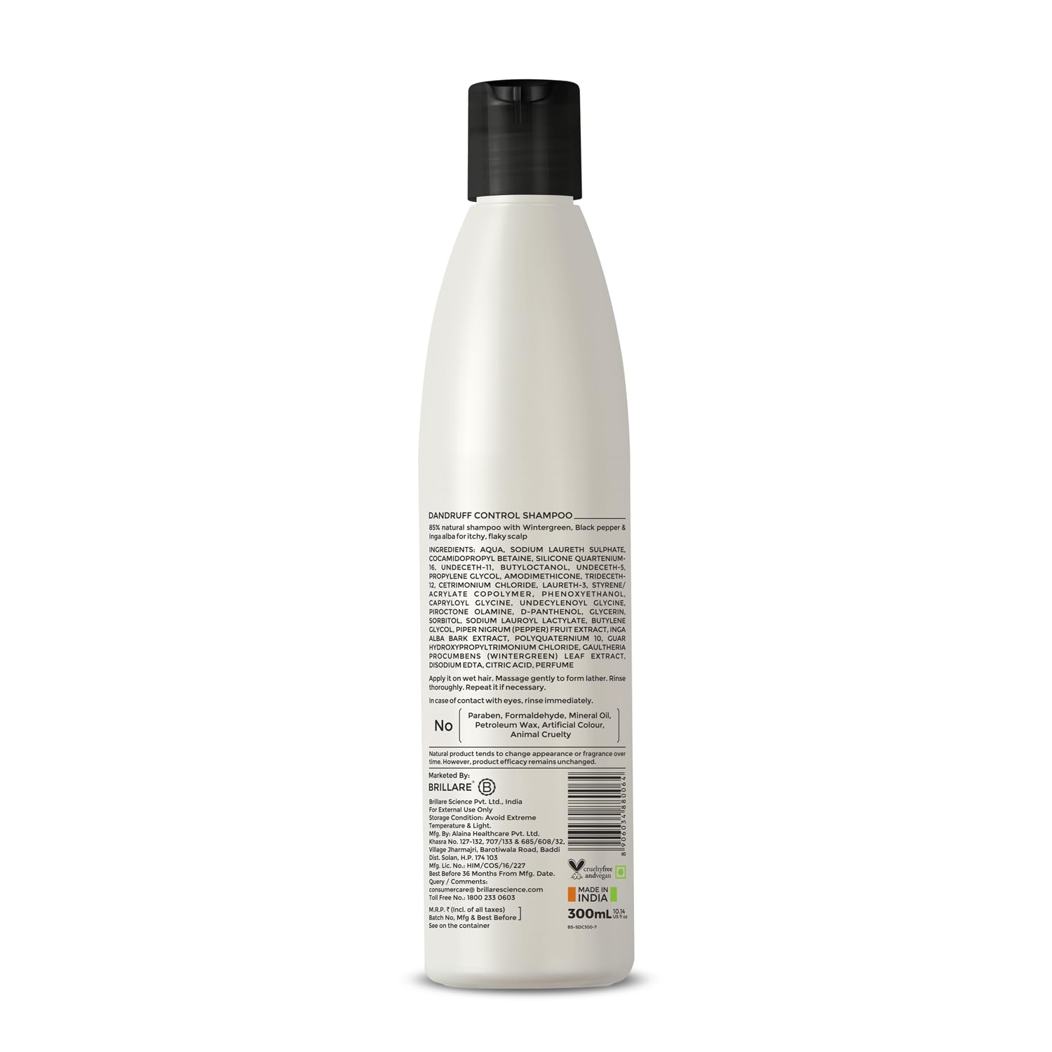 Professional Dandruff Control Shampoo | Anti Dandruff Shampoo for Women & Men | Shampoo for Dandruff & Itchy Scalp Relief | Reduces Flakes from 1st Wash | 300 ml