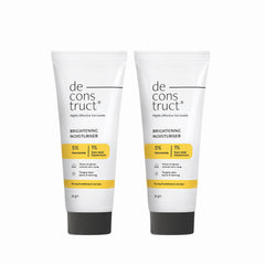Deconstruct Brightening Face Cream | 5% Niacinamide + 1% Kojic Acid + 5%VitaminC + VitaminE | For Dark Spots and Uneven Skin Tone | 50 gm each | Pack of 2