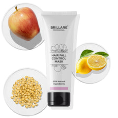 Brillare Professional Hair Fall Control Mask, Hair Conditioner Enriched With Soy Protein & Vital Plant Extracts, Strengthen roots, Prevent Breakage & Reduces Hair Fall, 125g