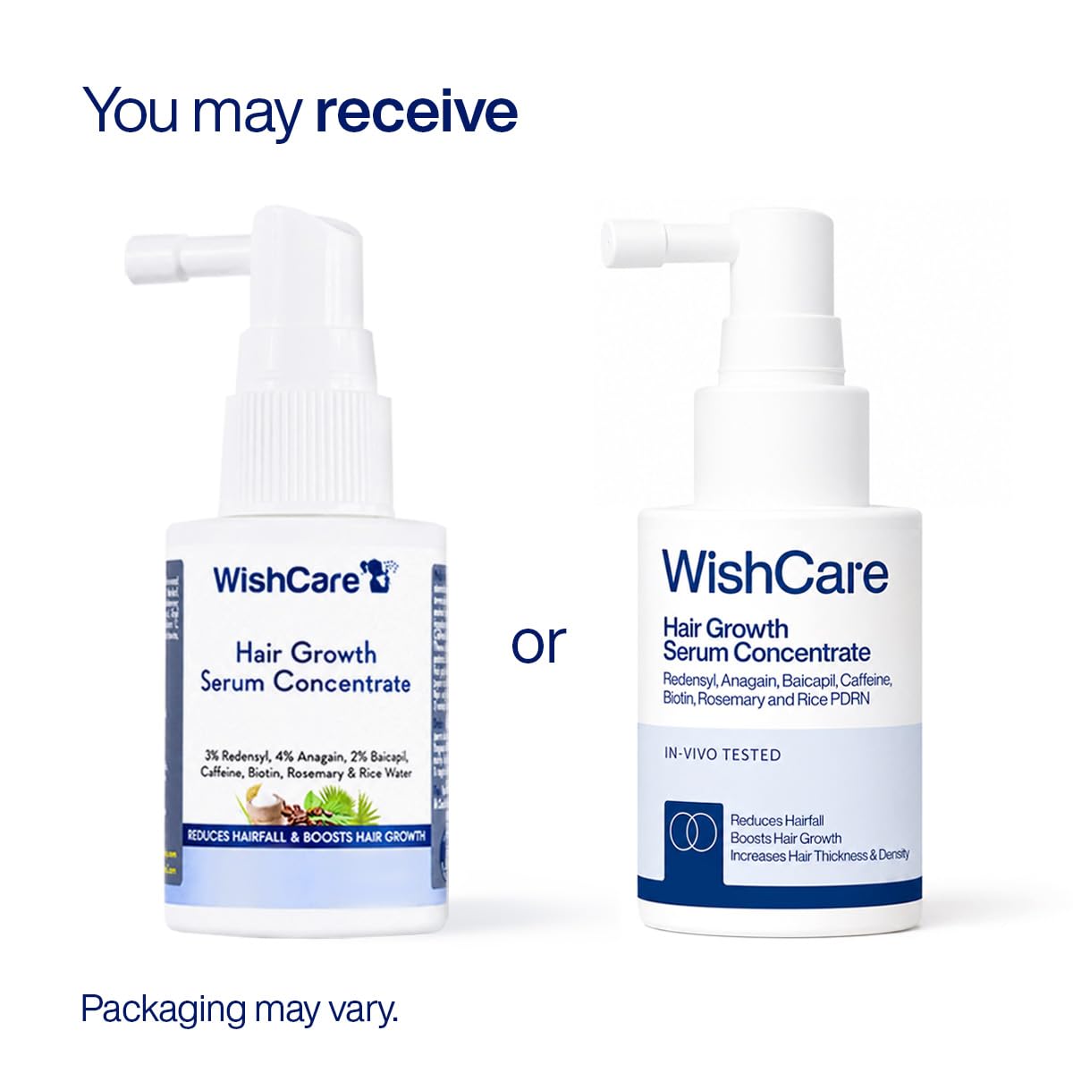 WishCare Hair Growth Serum For Scalp | 94% Saw New Hair Growth | Redensyl & Rosemary Oil | 100% Saw Hairfall Reduction | In-Vivo Tested | For Men & Women | 30ml | Glammy.lk