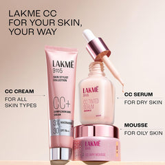 Lakme 9 to 5 CC Cream Honey with 3% Niacinamide Complex SPF30 PA++ | 90% lightweight moisturizing cream for Care & 10% Foundation for Care |Conceals Dark Spots| Brightens Skin |30 g