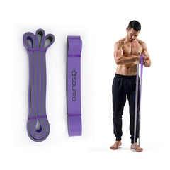 Solpro PowerFlex Max Resistance Band for Men & Women | Heavy-Duty Latex Band for Strength, Stretching, Mobility, Rehab | Ideal for Home Gym, Crossfit, Yoga, Full-Body Workouts (Purple)