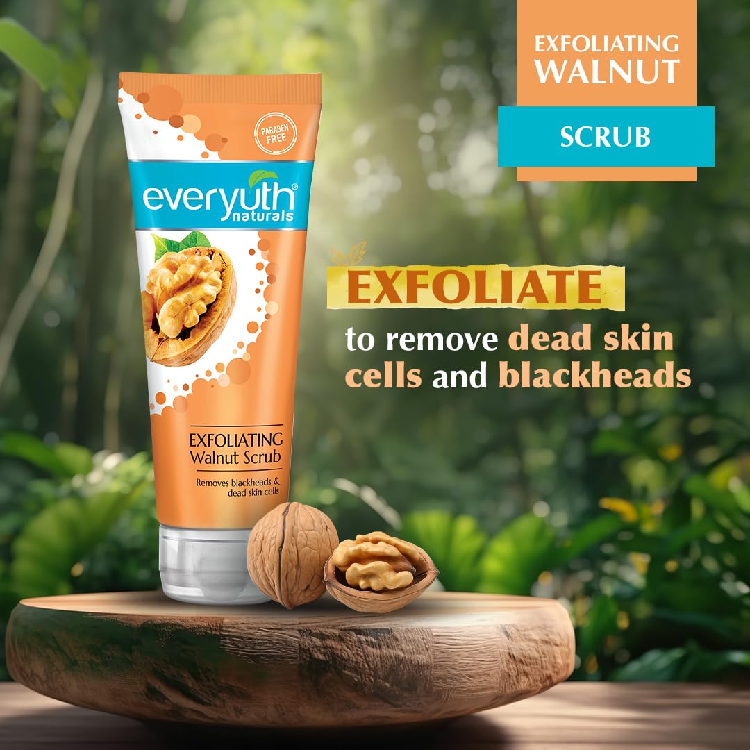 Everyuth Naturals Exfoliating Walnut Scrub, 100gm, Tube