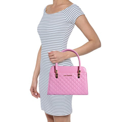 Lino Perros Faux Leather Handbag (PINK)
