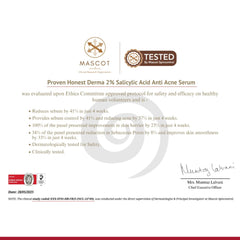 /PHD/ 2% Salicylic Acid Anti-Acne Serum | Salicylic Acid Face Serum for Acne-Prone & Oily Skin | Pore Minimizing serum with Niacinamide & Peptides |Reduces Blackheads & Excess Oil | Men & Women I30 ml