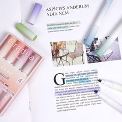 SHUTTLE ART Aesthetic Cute Highlighter Pen, Pastel Marker Set, No Bleed Marker Pens with Chisel Tip and Water-based Ink Quick Dry for Note Taking School/Office Supplies