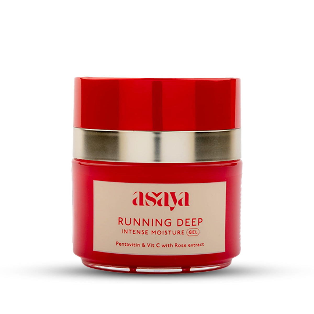 Asaya Running Deep Intense Face Moisturizer Gel |72-Hour Hydration & Glow with Vitamin C, Pentavitin & Natural Rose Extracts | For All Skin Types| specially for Melanin-Rich Skin (50g)