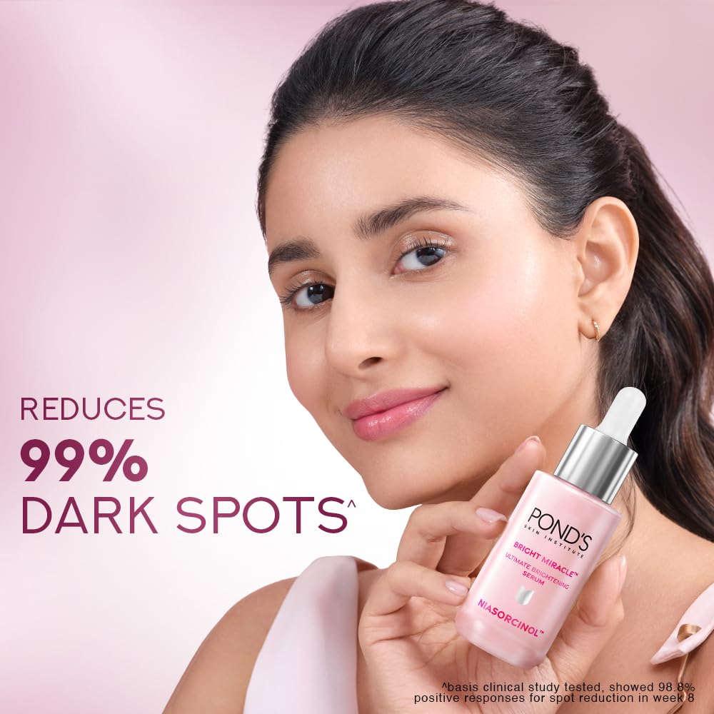 Pond's Bright Beauty Spot-less Glow Serum | Infused with Hyaluronic Acid|| Vitamin B3 | Gluta-Boost-C | 30ml