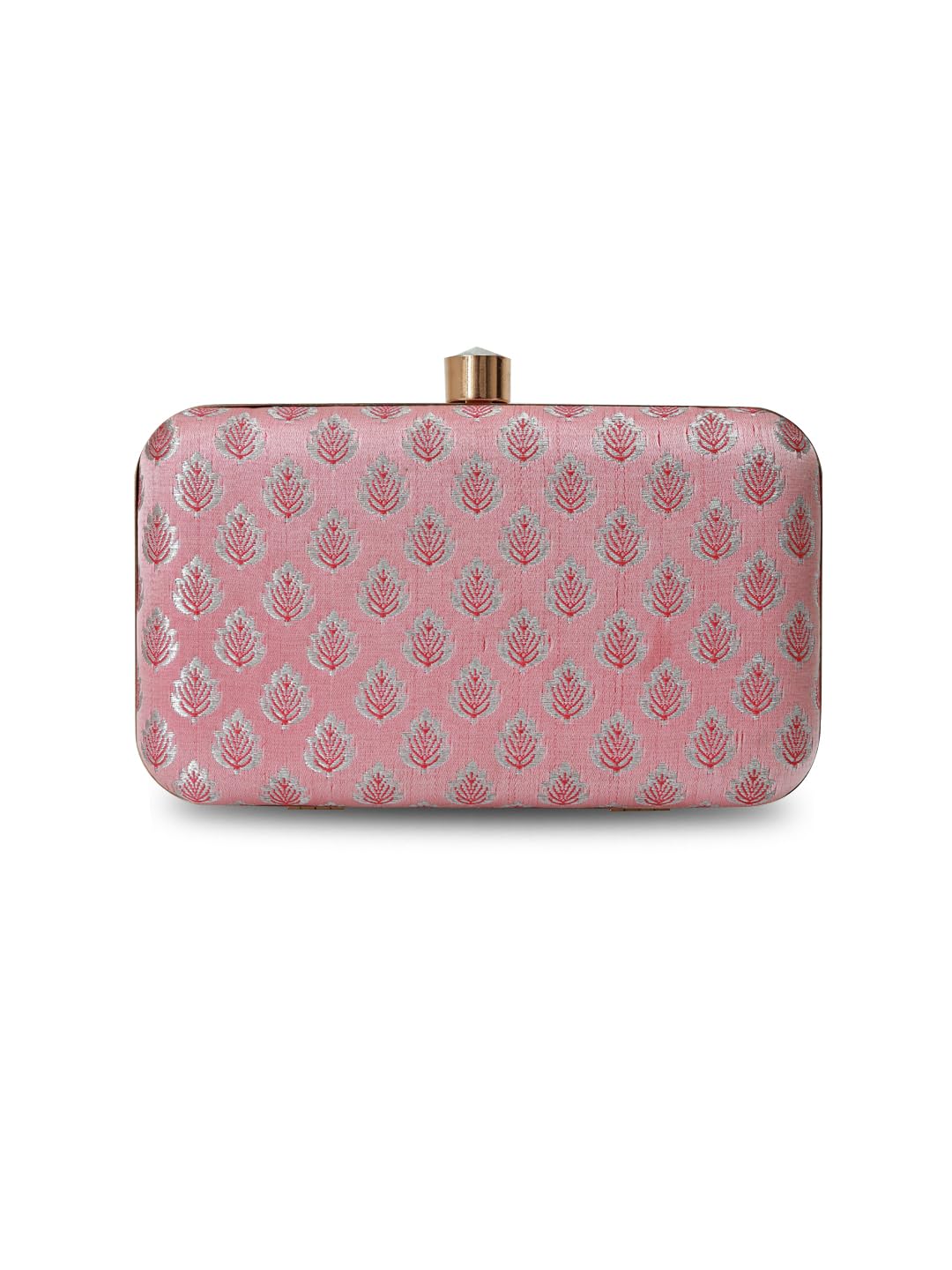 THE TAN CLAN Classic Pink Box Clutch Purse Luxury HandBags for Women Bag for Women | Elegant Evening Handbag, Stylish Purse with Magnetic Closure | Glammy.lk