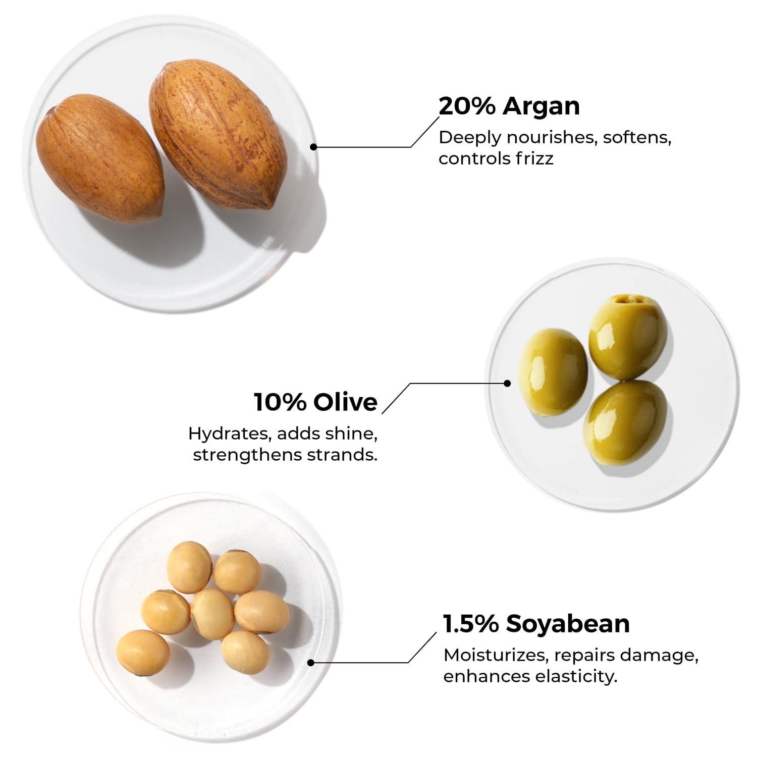 Brillare 20% Argan Oil for Dry, Frizzy Hair with 10% Olive Oil for Intense Hydration, Frizz Control, Smooth, & Manageable Hair