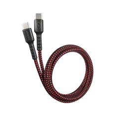 Eveready Nylon Braided Charging Cable, Type-C to Type-C 3A, 1.5m Universally Compatible Premium Braided Cable with Data Transfer, USB 2.0 Compatibility, Tangle-Free Flexible Design with Bend Protector
