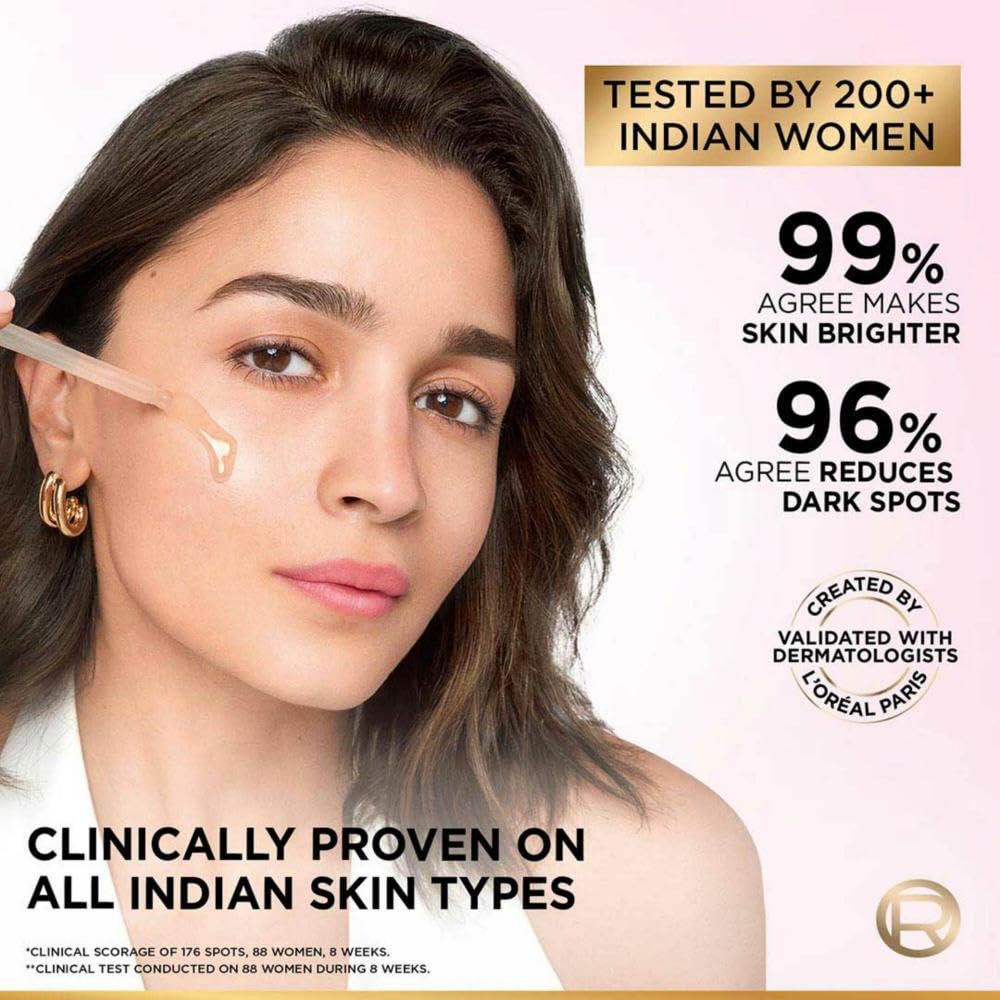 L'Oreal Paris Glycolic Bright 8% [Melasyl + Niacinamide] Face Serum for Brightening Dark Spots 30ml