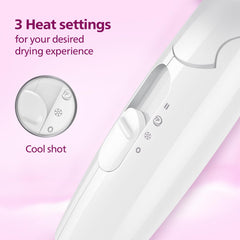 Philips Foldable Hair Dryer 1200 Watts| Advanced Safety with Wave Heat Tech | 3 Heat Settings with Cool Shot (Hot/Cool/Warm) | ThermoProtect Technology | HP8120/00 - Pink | Perfect Blow Dry & Style