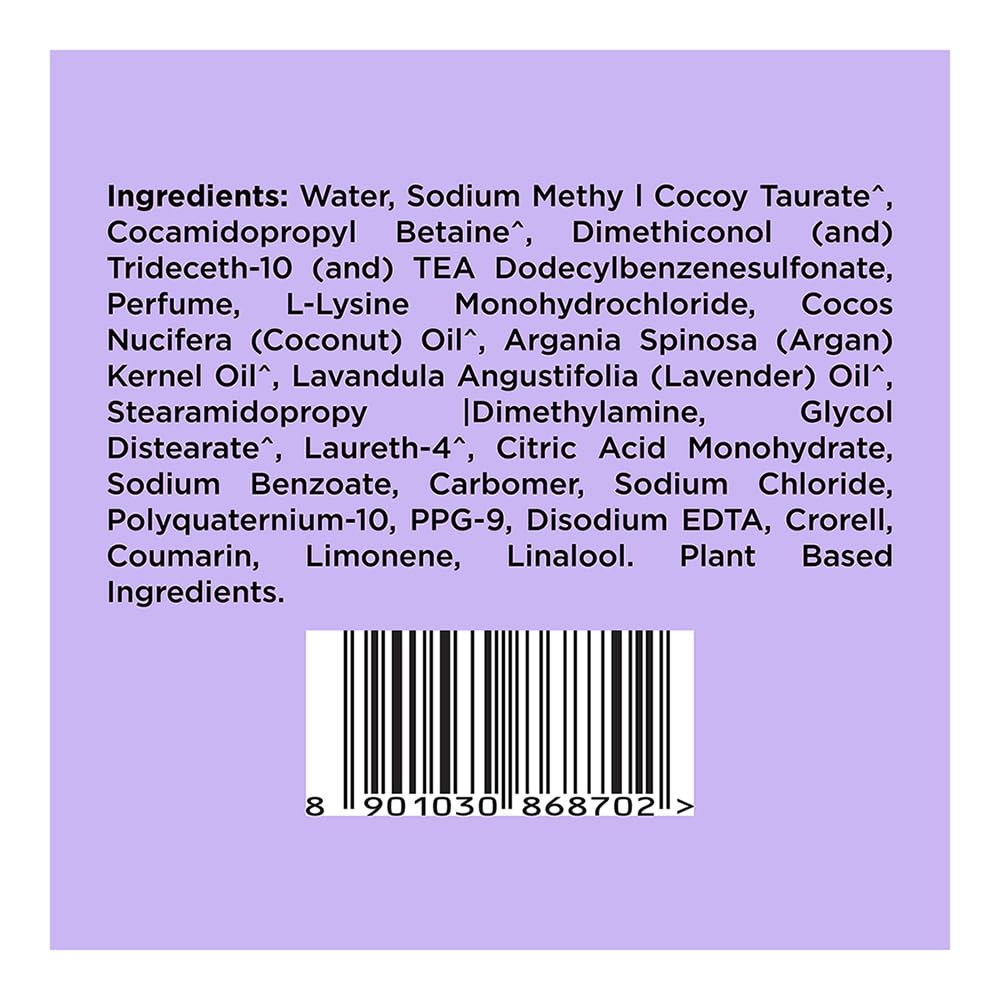 Love Beauty & Planet Argan Oil and Lavender Sulfate Free Smooth and Serene Shampoo | No Parabens | No Dyes | 200ml