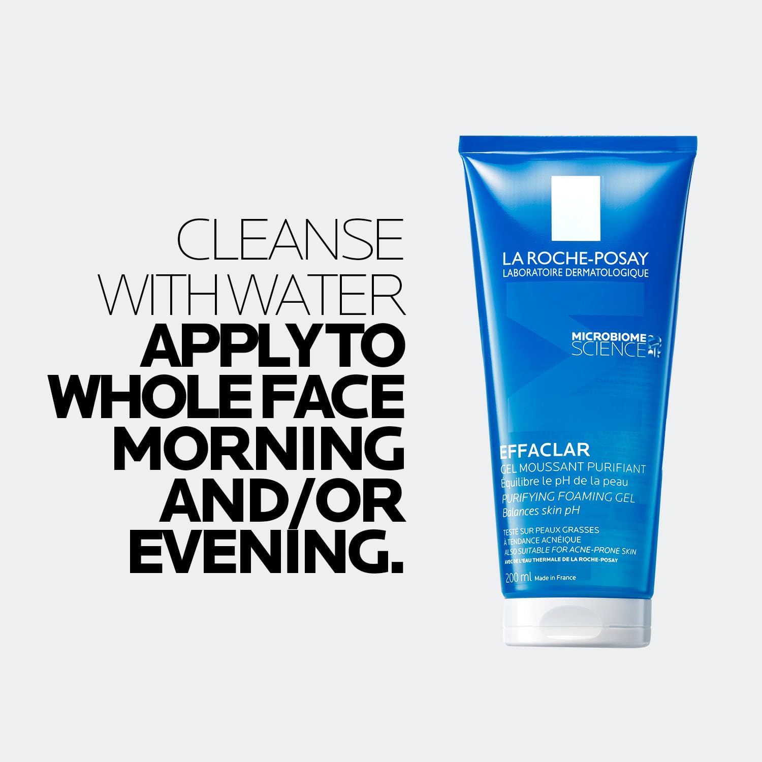 La Roche-Posay Effaclar Purifying Anti-Acne Gel Face Wash | Gentle Purifying Cleanser for Oily, Acne-Prone Skin with Zinc & Thermal Spring Water, 200 ml