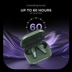 Noise Buds N1 Pro in-Ear True Wireless Earbuds with Metallic Finish, ANC(Upto 32Db), 60H of Playtime, Dual Pairing, Instacharge(10 Min=200 Min), BT V5.3(Chrome Green)