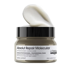 L'Oréal Professionnel Absolut Repair Molecular Deep Repairing Mask for Damaged Hair | Repairs upto 2 years of damage in 1 use| Professional hair mask with 2% Peptides Bonder & 5 Amino Acids | 250ml