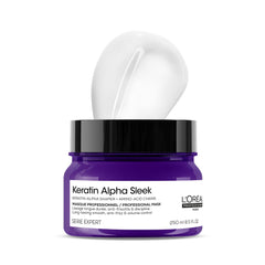 L’Oréal Professionnel Keratin Alpha Sleek Hair Mask for Frizz Control & Smoothness | 84% Less frizz, 5X Instant smoothness | 250 ml