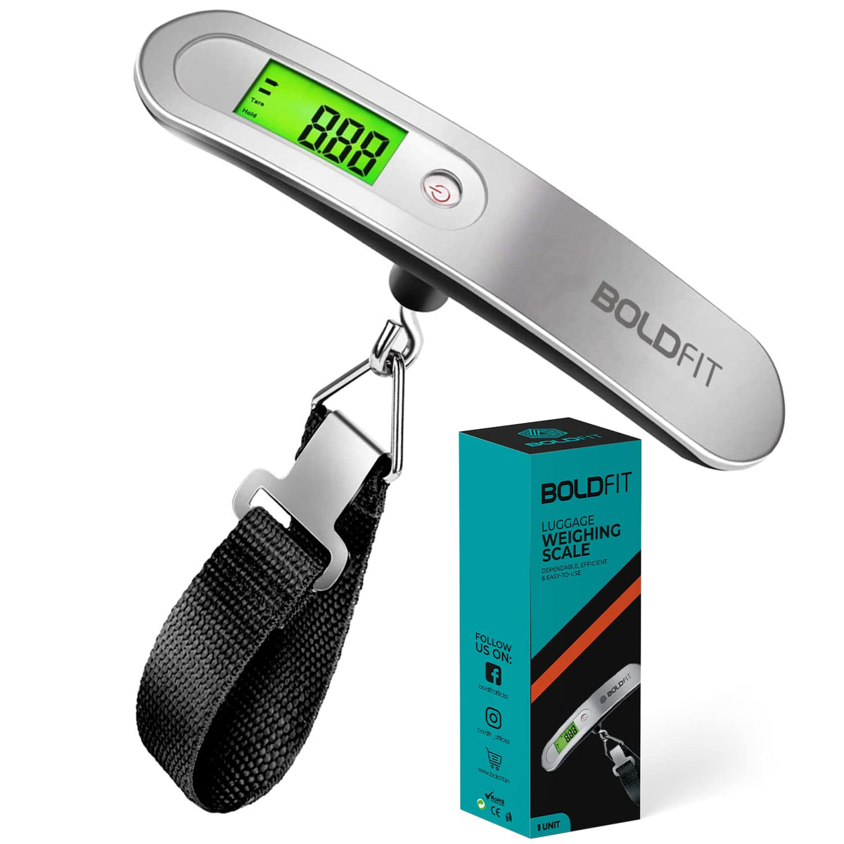 Boldfit Weight Machine For Luggage | Scale For Luggage Capable Upto 50 Kg Weight | Luggage Weight Machine With LCD Display - BISS from Boldfit - Shop in Sri Lanka at Arcade.lk