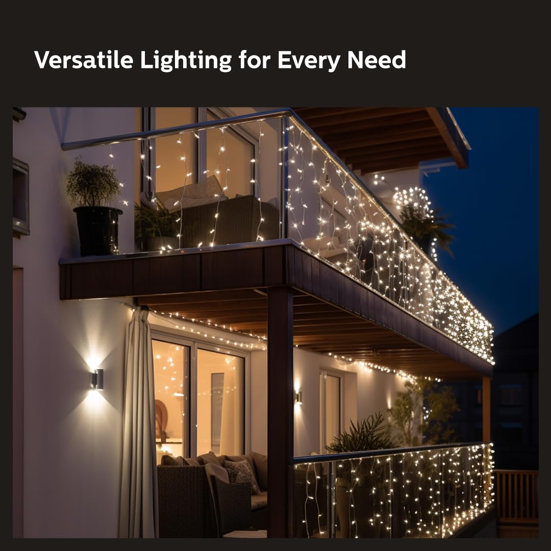 PHILIPS Starlit 12 Meter 72 LEDs String Light for Decoration | Decorative LED String Light | Warm White, Pack of 1