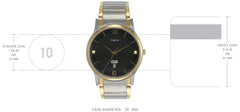 Timex Men Analogue Black Round Dial Watch - TW000R425