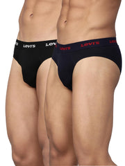 Levi's Men's Cotton Style #009 Neo Regular Fit Solid Brief (Pack of 2) (#009-BRIEF-BLK/NAVY-P2_Black,Navy) - Apparel from Levi's - Shop in Sri Lanka at Arcade.lk