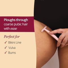 Carmesi Bikini Razor for Women | For Irritation-Free Shaving of Bikini Line | Pack of 1, White
