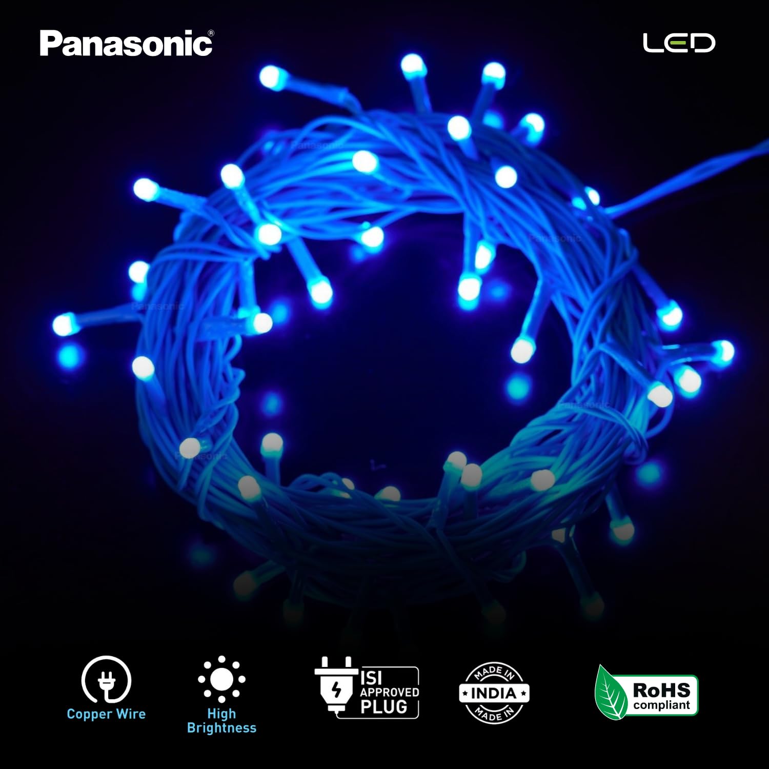 Panasonic Deco Fancy 10 Mtr LED String Light (Blue)