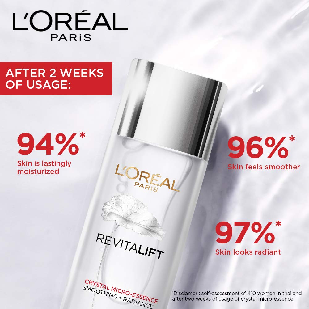 L'Oréal Paris Revitalift Crystal Micro-Essence, Ultra-lightweight facial essence, With Salicylic Acid, For Clear Skin, 65ml