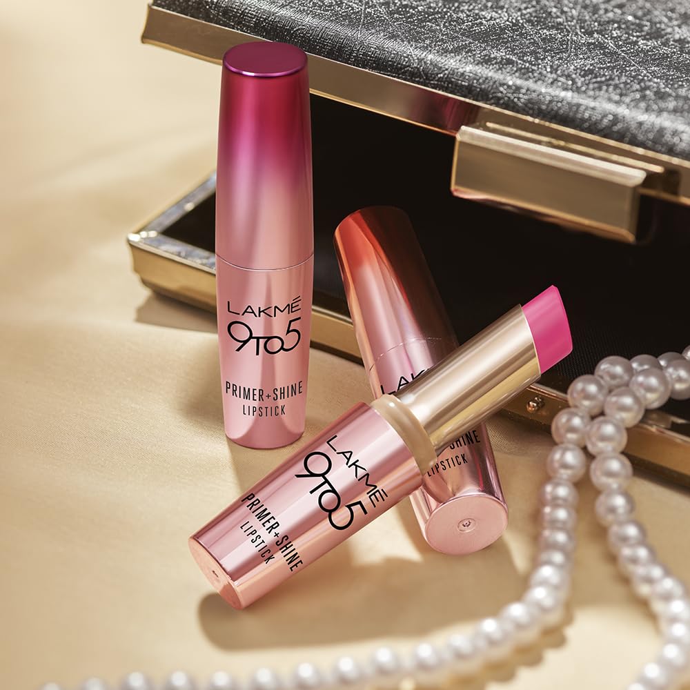 LAKMÉ Glossy Lipstick Pink (High-Shine Finish)