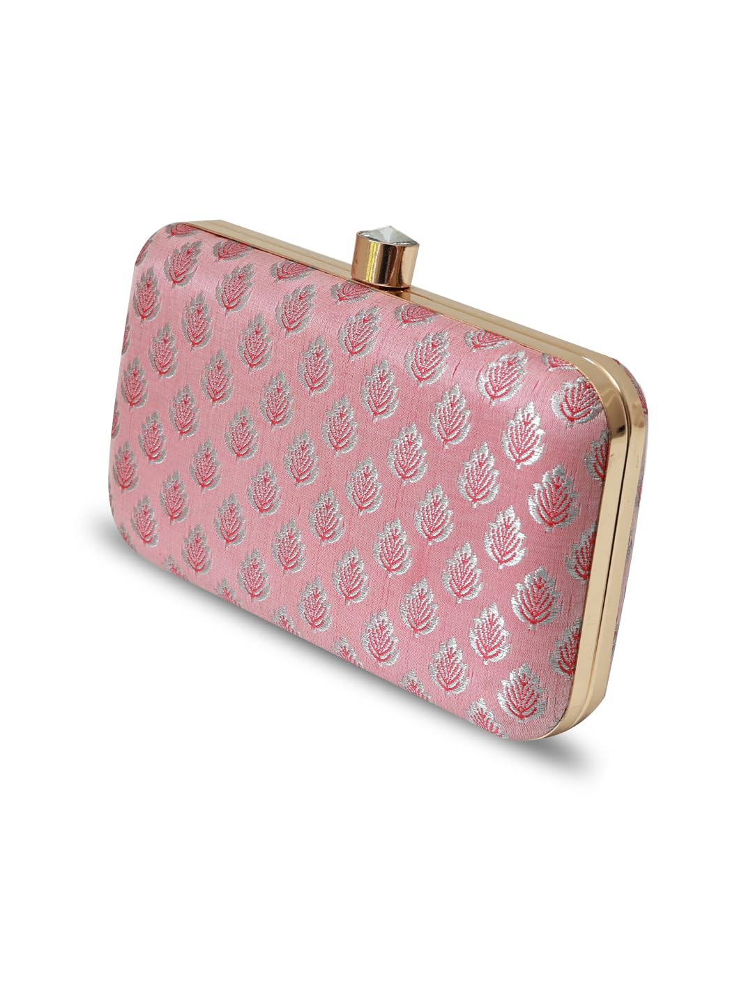 THE TAN CLAN Classic Pink Box Clutch Purse Luxury HandBags for Women Bag for Women | Elegant Evening Handbag, Stylish Purse with Magnetic Closure | Glammy.lk