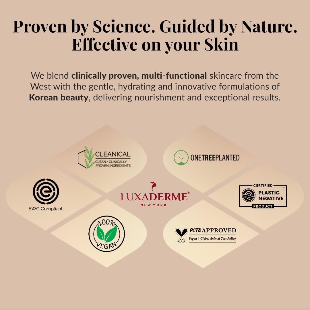 LuxaDerme Korean Ultra Brightening Face Serum with 77% Yuzu, Vitamin C Rich, Glutathione & Niacinamide | Clinically Proven Patented Actives to Reduce Dark Spots & Hyperpigmentation | Vegan Korean Skincare for Men & Women | 30ml | Glammy.lk