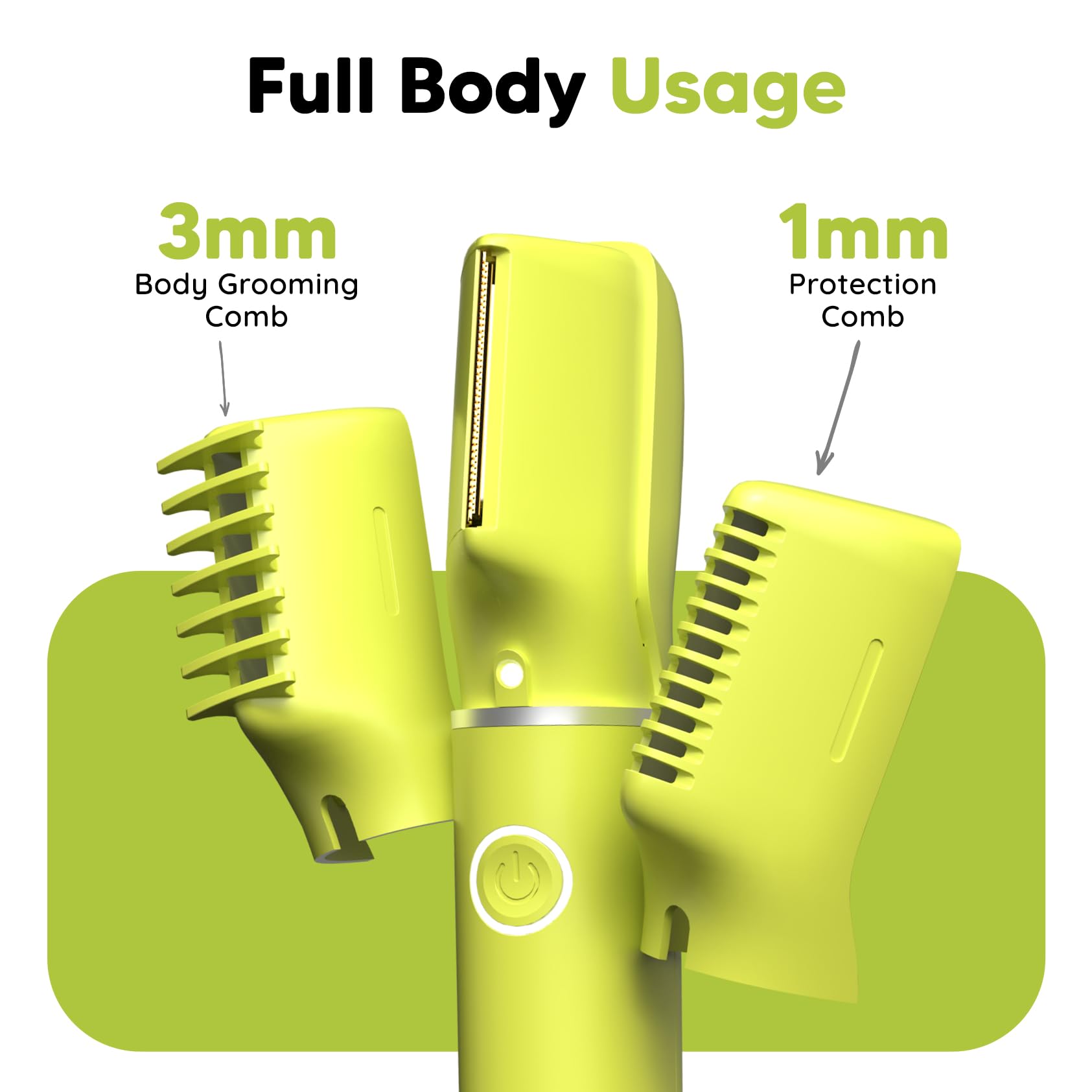 LetsShave Battery Powered Trimmer for Men's Private Parts - Skin Safe 'R' Blades, 90Min Runtime, Water Proof - Body Groomer for Pubic Hair and Groin