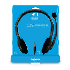 Logitech H111 Wired On Ear Headphones With Mic Black - Personal Computer from Logitech - Shop in Sri Lanka at Arcade.lk