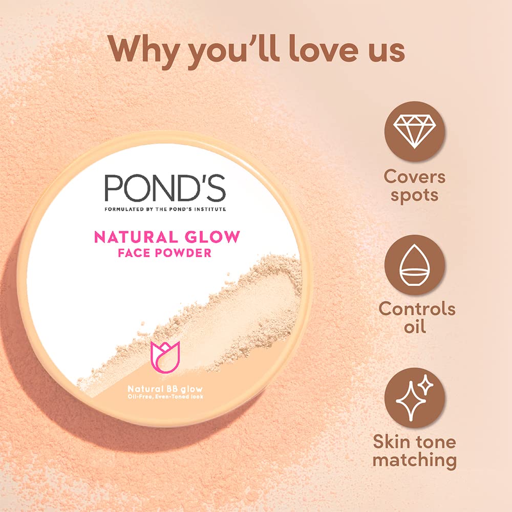 POND's Natural Glow Face Matte Powder For Normal Skin, Bb Glow - 30G, Pink - Beauty from POND'S - Shop in Sri Lanka at Arcade.lk