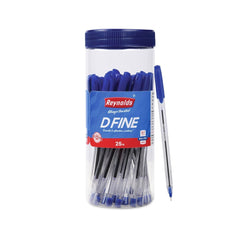 Reynolds DFINE Ball Pen SET - 25 BLUE PENS WITH COMFORTABLE GRIP |BLUE BALL PENS FOR WRITING | PEN FOR STUDENTS & OFFICE STATIONERY | 0.7 mm TIP SIZE - Office Product from Reynolds - Shop in Sri Lanka at Arcade.lk