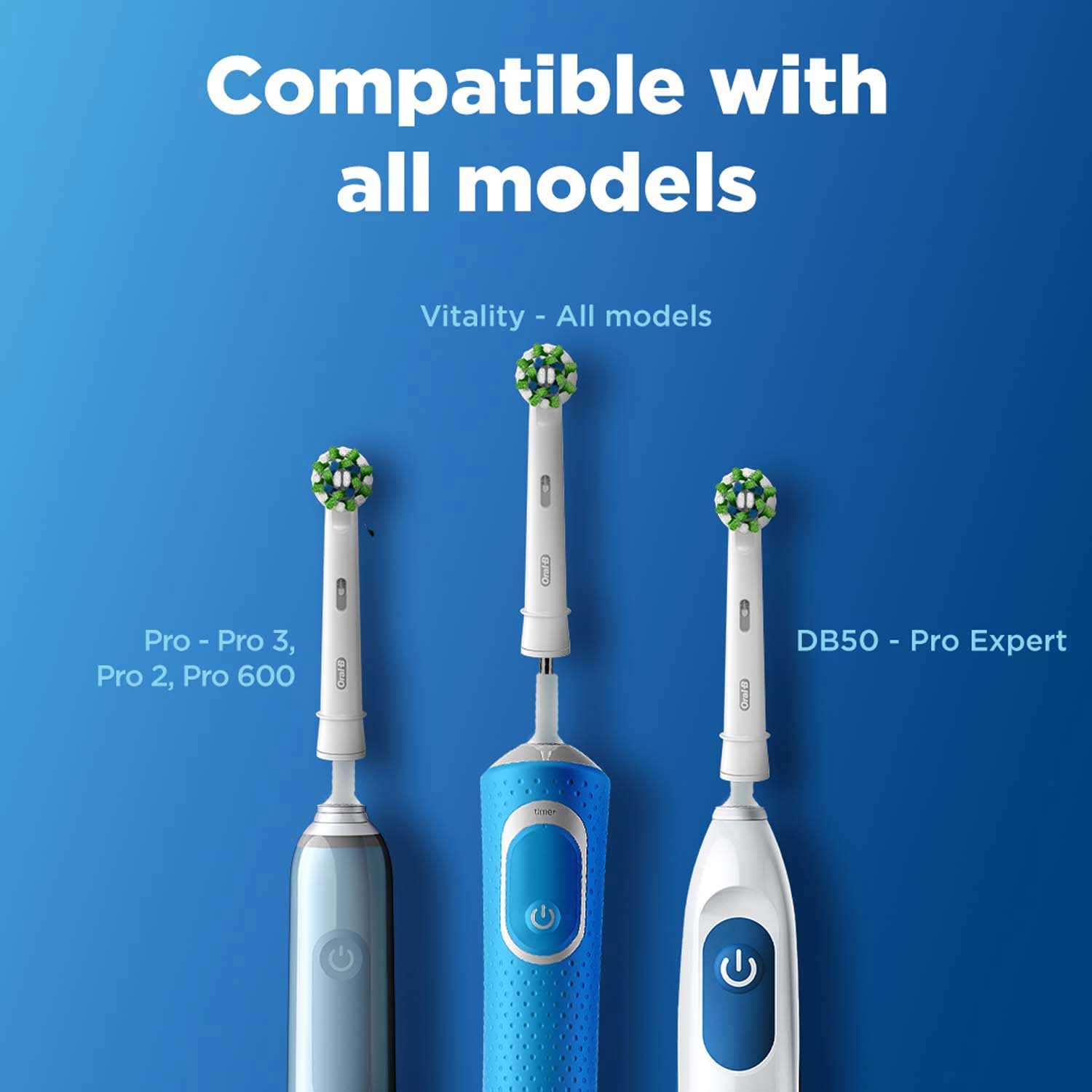 Oral-B ORIGINAL Precision Clean Electric Toothbrush Soft Replacement Brush [10X POWERFUL THAN COMPATIBLE PRODUCTS] For Vitalty,Pro,Smart Series, 2 refills, Daily clean & Gum health