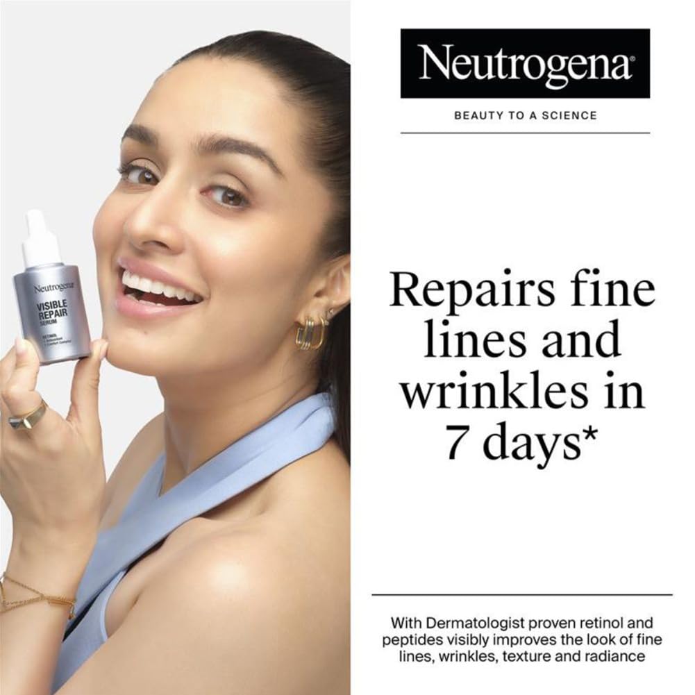 Neutrogena Visible Repair Retinol Serum: Boosts Collagen for Anti-Ageing, Wrinkles & Fine Lines 30ml