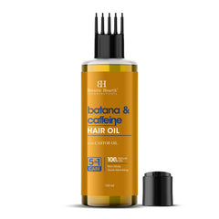 Botanic Hearth Batana Caffeine Hair Oil with Almond – 150ml – Nourishing & Strengthening Hair Treatment, Promotes Healthy Hair Growth, Enhances Shine & Moisture | Glammy.lk
