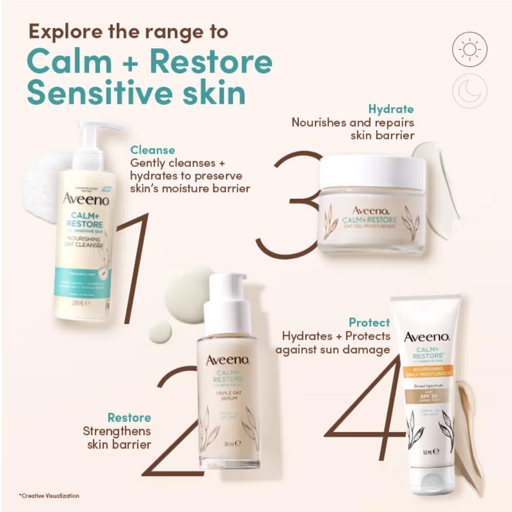 Aveeno Calm + Restore Nourishing Oat Cleanser 200 ml