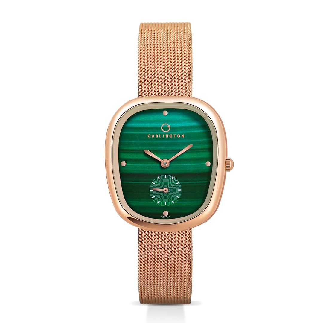 Carlington Iconic 2048 Analog Watches for Women with Premium mesh Strap, Scratch-Resistant Dial, and Water-Resistant Body – Elegant Watches for Women and Girls