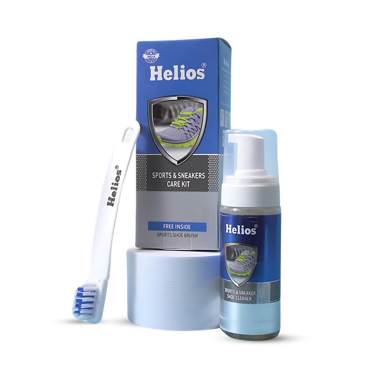 Helios Sports & Sneaker Cleaner Kit 150 ml | Shoe Cleaner Kit | Sports Shoes Sneakers and canvas I Stain Remover Shoe ShampooI 150 ML - Pack Of 1