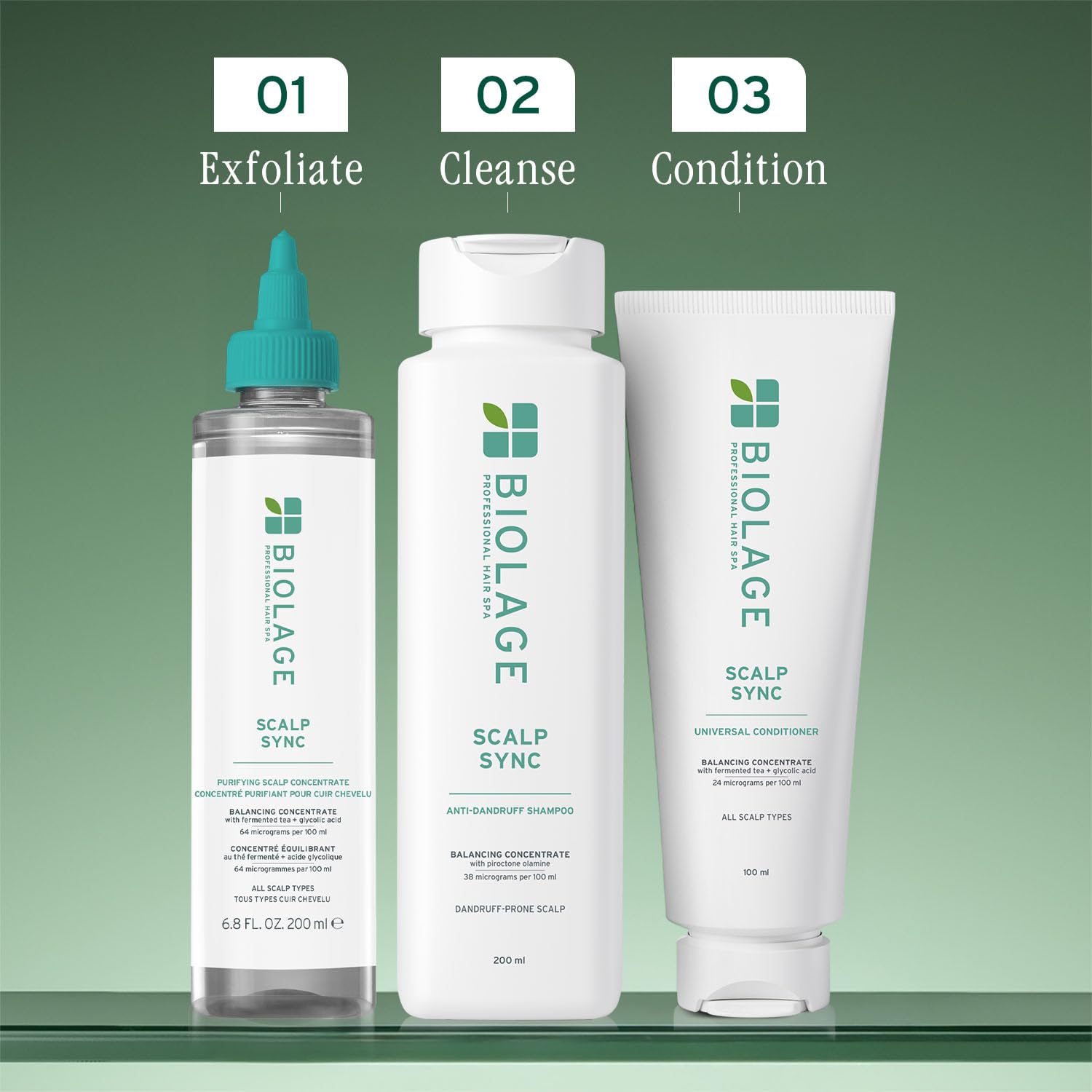 Biolage Scalp Sync Scalp Exfoliating Serum | Removes Dandruff and Build-up | With Glycolic Acid and Fermented Tea | For Women and Men | Vegan and Cruelty-Free| 200 ml