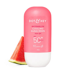 Dot & Key Watermelon Cooling Sunscreen, In-Vivo Tested SPF 50+ PA++++, With New-Age UV Filters, Instantly Cools skin, Controls Excess Oil, Broad Spectrum Protection, No White Cast, No White Cast | 50g | Glammy.lk