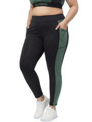 BLINKIN Plus Size Gym Pants for Women's Workout - The Ultimate Yoga Pants | Workout Lowers | Gym Track Pants for Women with Side Pockets (plus-3660)
