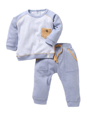 BABY GO Full Sleeve Cotton Baby Dress Regular T shirts Pant with Set (3-6M)